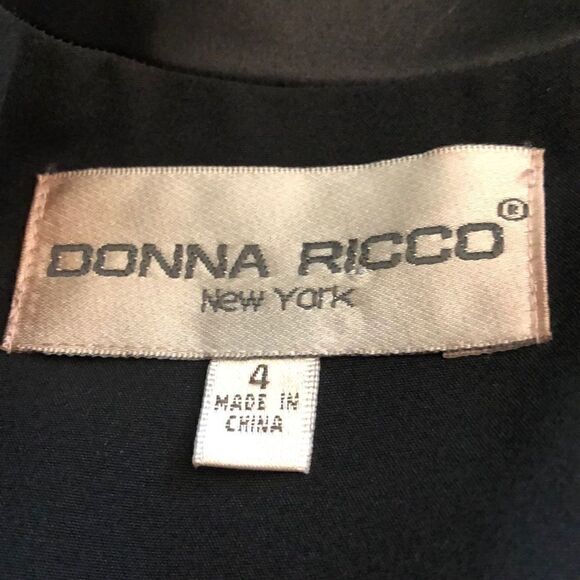 Donna Ricco black white lined dress - Picture 7 of 8